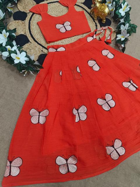 BUTTERFLY SUMMER KIDS Cotton Orange Children wear wholesale market